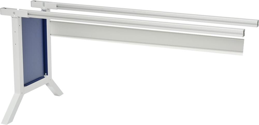 Produktbild Bedrunka + Hirth Anbaugestell Arbeitsplatzsystem 1500 x 750 x 735 bis 1100 mm grau blau