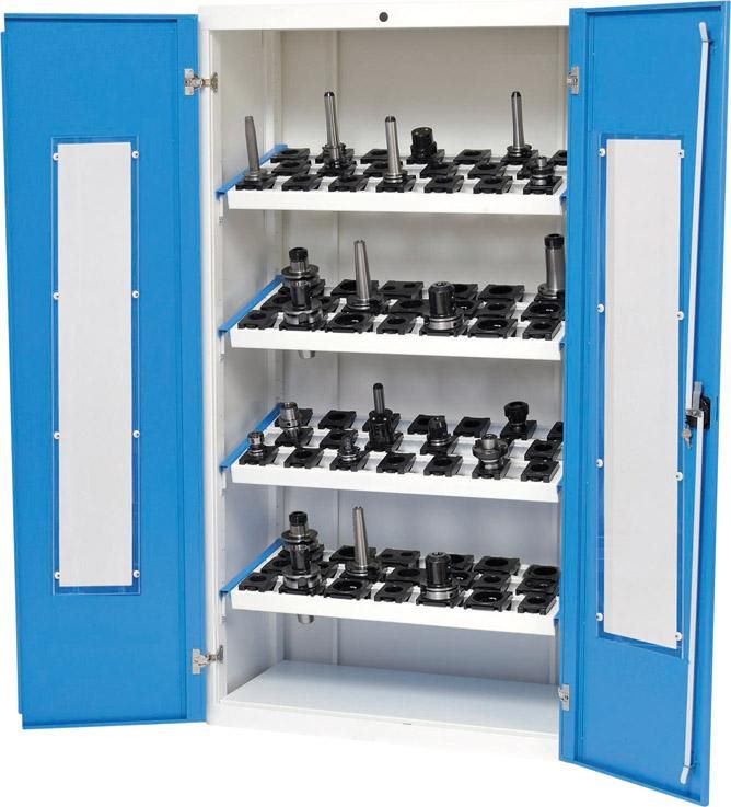 Produktbild Bedrunka+Hirth CNC Flügeltürenschrank1838 mm Höhe mit Sichttüren 4 CNC Träger