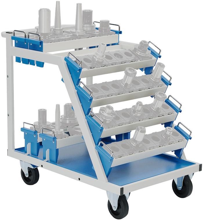 Produktbild Bedrunka+Hirth CNC Transportwagen 630 x 900 x 860 mm 6 Werkzeugaufnahmeträger