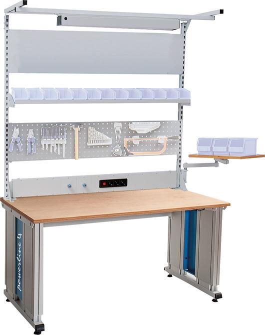 Produktbild Bedrunka + Hirth Grundtischkombi powerline 1500 x 750 mm Arbeitshöhe verstellbar