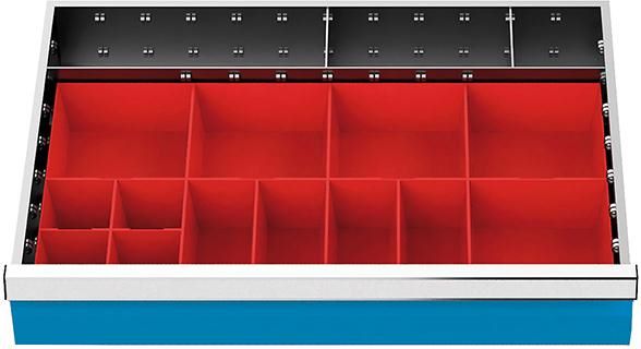 Produktbild Bedrunka+Hirth Kleinteilekästen Einteilung für Schubladen 680 x 500 mm