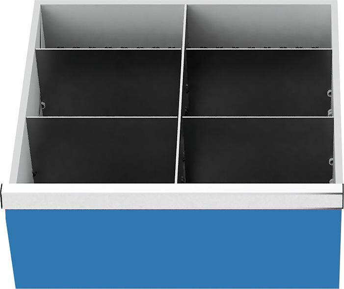 Produktbild Bedrunka + Hirth Metalleinteilung für Schubladen Fronthöhe 200 mm Maße 450 x 400 mm