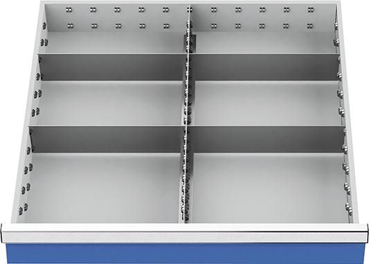 Produktbild Bedrunka+Hirth Metalleinteilungen für Schubladen Fronthöhe 150 mm Innen 600 x 600 mm