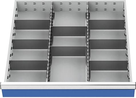 Produktbild Bedrunka+Hirth Schlitztrennwände für Schubladen Fronthöhe 100 mm Innenmaß 600 x 600 mm