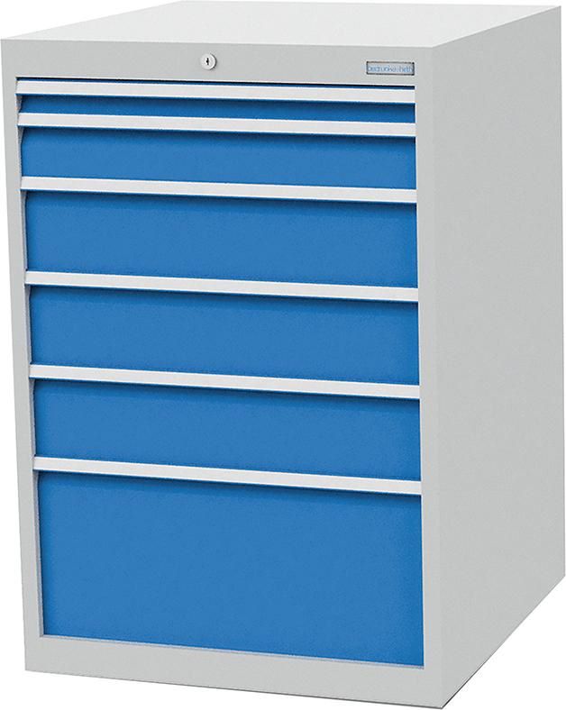 Produktbild Bedrunka+Hirth Schubladenschrank 6 verschiedene Schubladen Maße 705 x 736 x 1019 mm