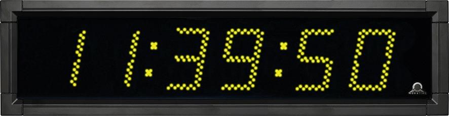 Produktbild Bürk Mobatime Außen LED Funkuhr digetal gelbe leuchtstarke 750 x 60 x 191 mm