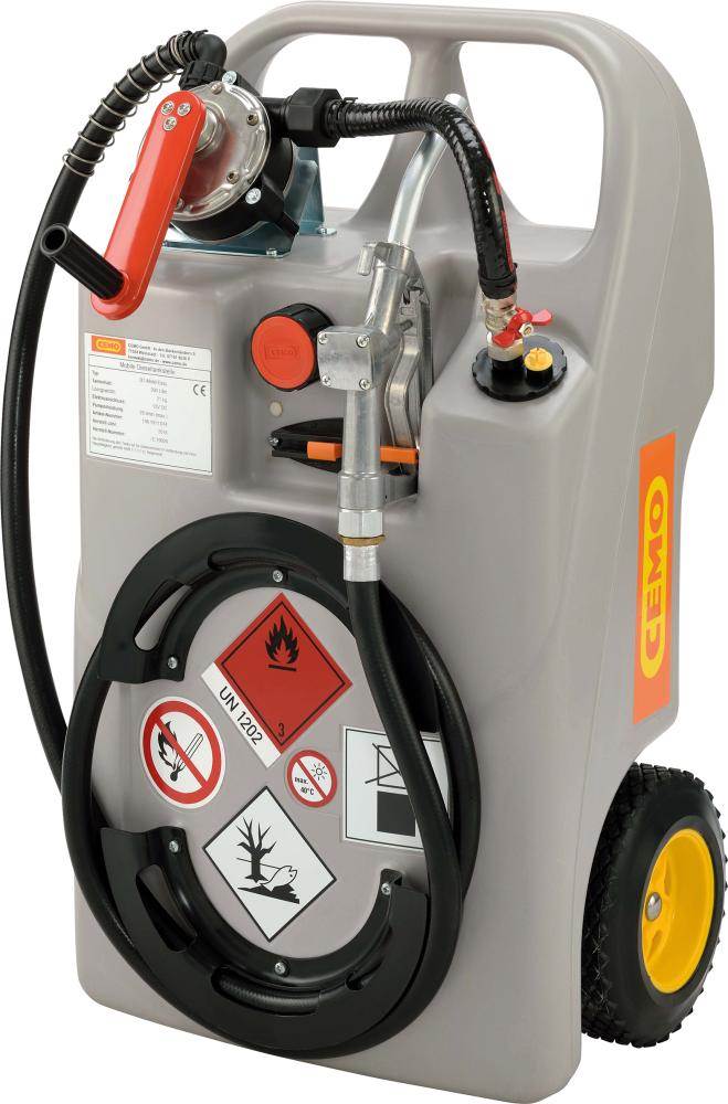 Produktbild Cemo Dieseltrolley 60 Liter mit Kurbelpumpe und Zapfventil