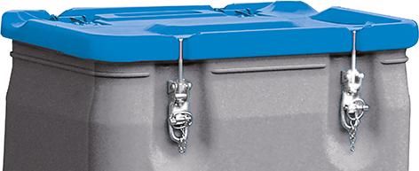 Produktbild Cemo Gefahrgut Box mobil 170 Liter Box grau Deckel blau