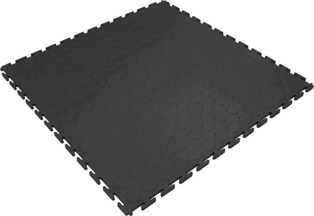 Produktbild Coba Fußbodenplatte Tough Lock schwarz B500 x L500 mm Stärke 7 mm Noppenoptik