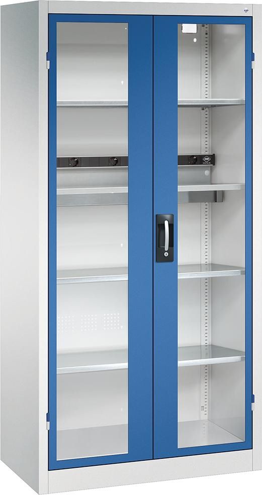 Produktbild CP Akkuladeschrank BASIC Stahlkonstruktion 1950 mm Sichtfenstertüren