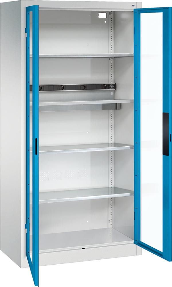 Produktbild CP Akkuladeschrank BASIC Flügeltüren 1950 x 930 mm RAL 7035 5012 bild 4