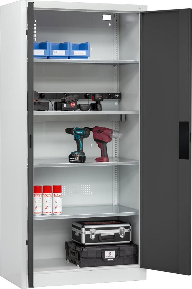 Produktbild CP Akkuladeschrank BASIC mit Vollblechtüren Höhe 1950 mm Schutzkontakt 230 V bild 4