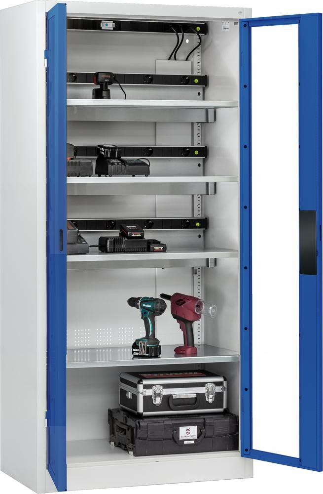 Produktbild C+P Akkuladeschrank Serie 89 Maße 1950 x 930 x 500 mm Flügeltüren