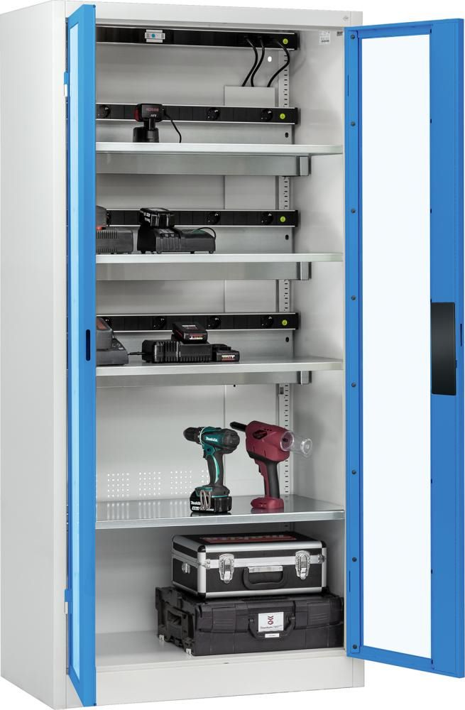 Produktbild C+P Akkuladeschrank Serie 89 Maße 1950 x 930 x 500 mm flexible Einlegeböden