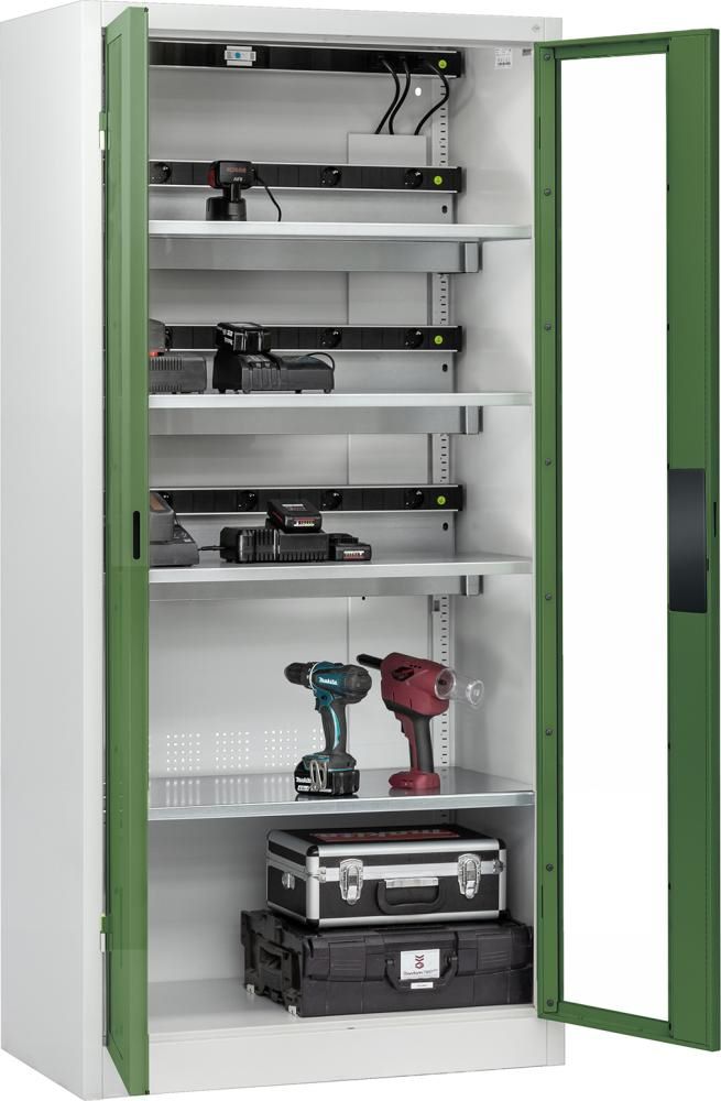 Produktbild C+P Akkuladeschrank Serie 89 Stahl Maße 1950 x 930 x 500 mm