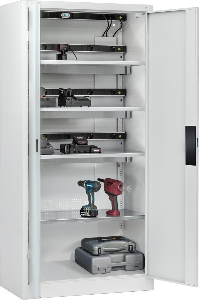 Produktbild C+P Akkuladeschrank Serie 89 mit den Maßen 1950 x 930 x 500 mm Griffschloss bild 2