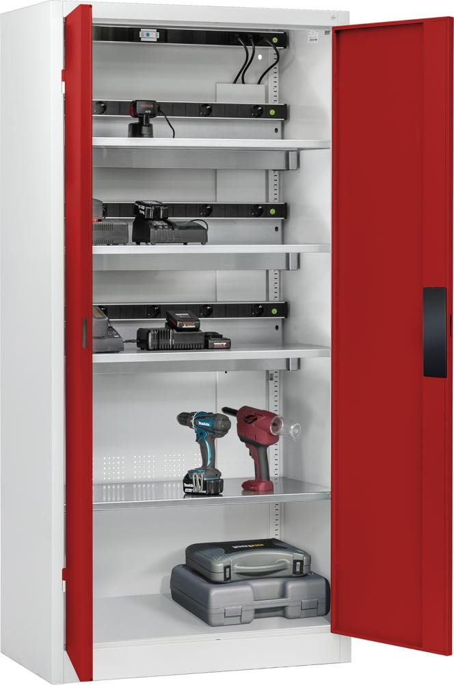 Produktbild C+P Akkuladeschrank Serie 89 1950 x 930 x 500 mm FI Schutzschalter bild 2