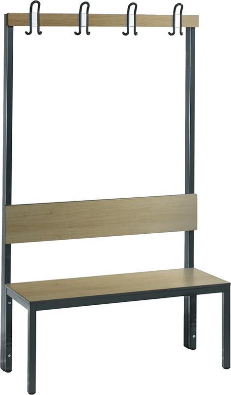 Produktbild C+P Einseitige Eiche Garderobenbank ohne Schuhrost Breite 1000 mm