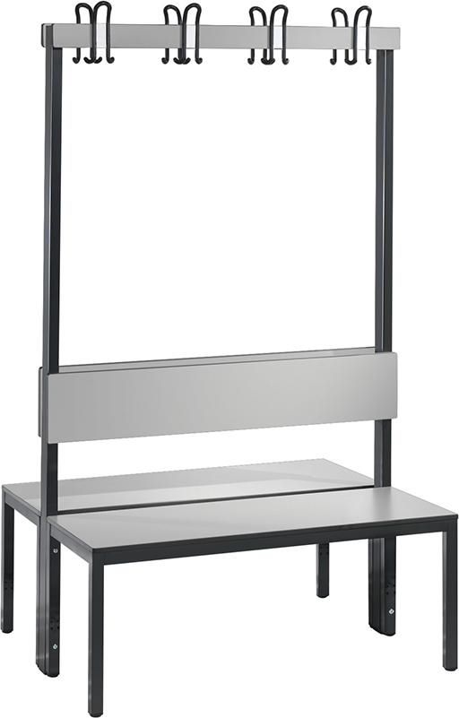 Produktbild C+P Doppelseitige Garderobenbank ohne Schuhrost B 1000 x T 760 x H 1650 mm