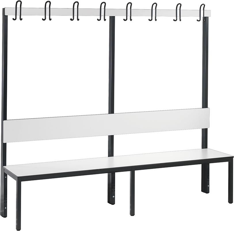 Produktbild C+P Einseitige Basic Plus Garderobenbank Breite 1960 mm weiß