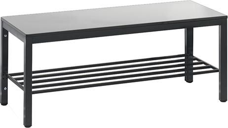 Produktbild C+P Sitzbank mit Schuhrost B 1000 x T 353 x H  401 mm silbergrau