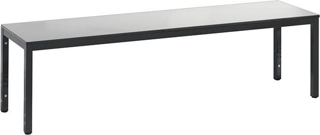 Produktbild C+P Sitzbank Basic Plus silbergrau B 1500 x T 353 x H 401 mm