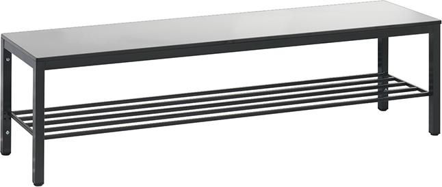 Produktbild C+P Sitzbank mit Schuhrost silbergrau 1500 x 353 x 401 mm