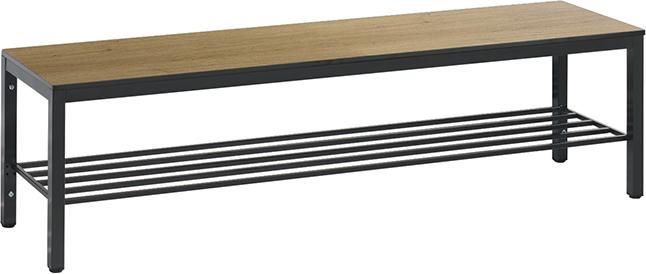Produktbild C+P Sitzbank Basic Plus mit Schuhrost Breite 1500 mm Eiche 