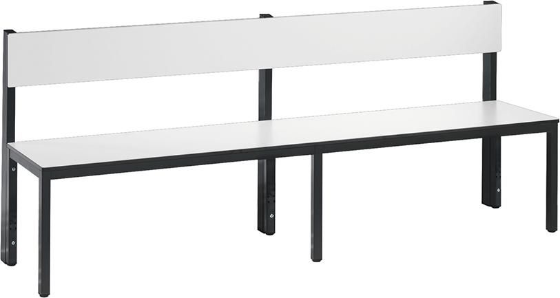 Produktbild C+P Sitzbank mit Rückenlehne ohne Schuhrost 1960 x 407 x 769 mm