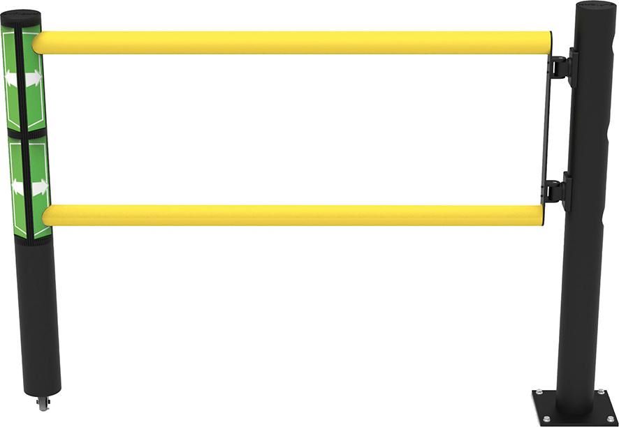 Produktbild Dancop Schwingtür d flexx 1500 mm und Sicherheitsgeländer und Rad