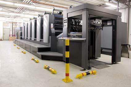 Produktbild Dancop Rammschutzpoller Kunststoff gelb schwarz Durchmesser 90mm bild 3