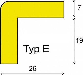 Produktbild Dancop Warn und Schutzprofil Typ E 5000mm gelb schwarz bild 2
