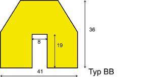 Produktbild Dancop Warn und Schutzprofil Typ BB 1000mm gelb schwarz bild 2