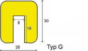 Produktbild Dancop Warn und Schutzprofil Typ G 5000mm gelb schwarz bild 2