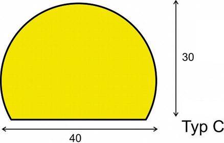 Produktbild Dancop Warn und Schutzprofil Typ C 1000mm gelb schwarz bild 2