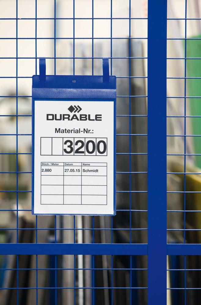 Produktbild Durable Dokumententasche 297 x 210 mm A4 quer blau mit Drahtbügel bild 3