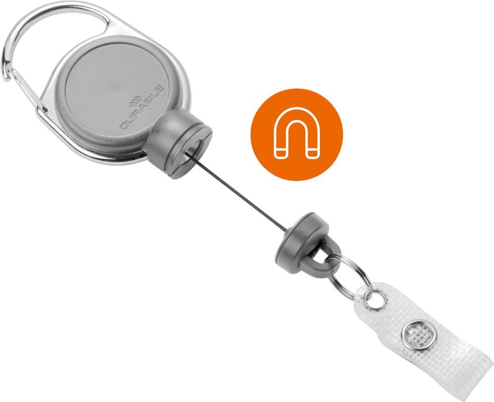 Produktbild DURABLE Schlüsselanhänger Jojo extrastark silber Bandlänge 60 cm