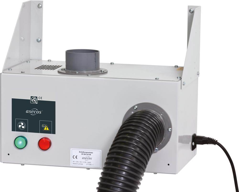 Produktbild Asecos Entlüftungsaufsatz zur Wandmontage ohne Abluftüberwachung