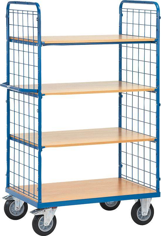 Produktbild Fetra Etagenwagen mit 2 Stirnwänden und Drahtgitter Ladefläche 1200 x 800 mm