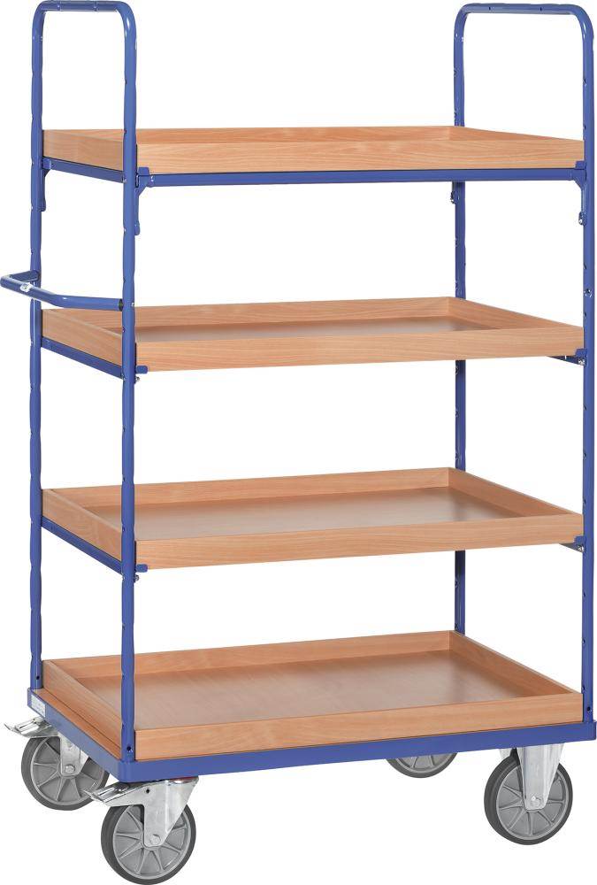 Produktbild Fetra Etagenwagen mit Kästen und 4 Böden 1000 x 700 mm