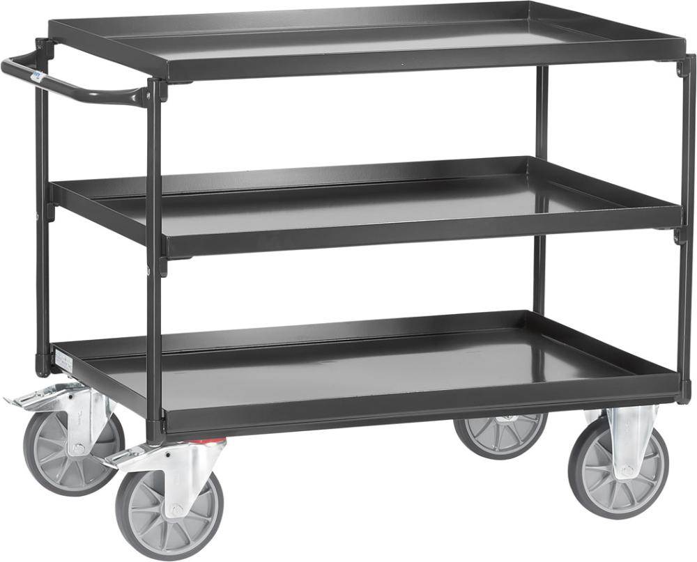 Produktbild Fetra Transportwagen mit 3 Wannen Ladefläche 850 x 500 mm