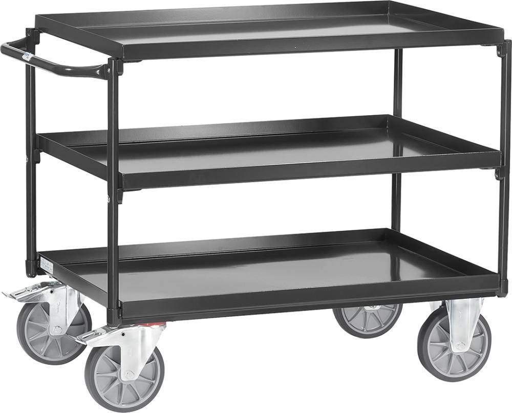 Produktbild Fetra Transportwagen mit 3 Wannen Ladefläche 1000 x 700 mm