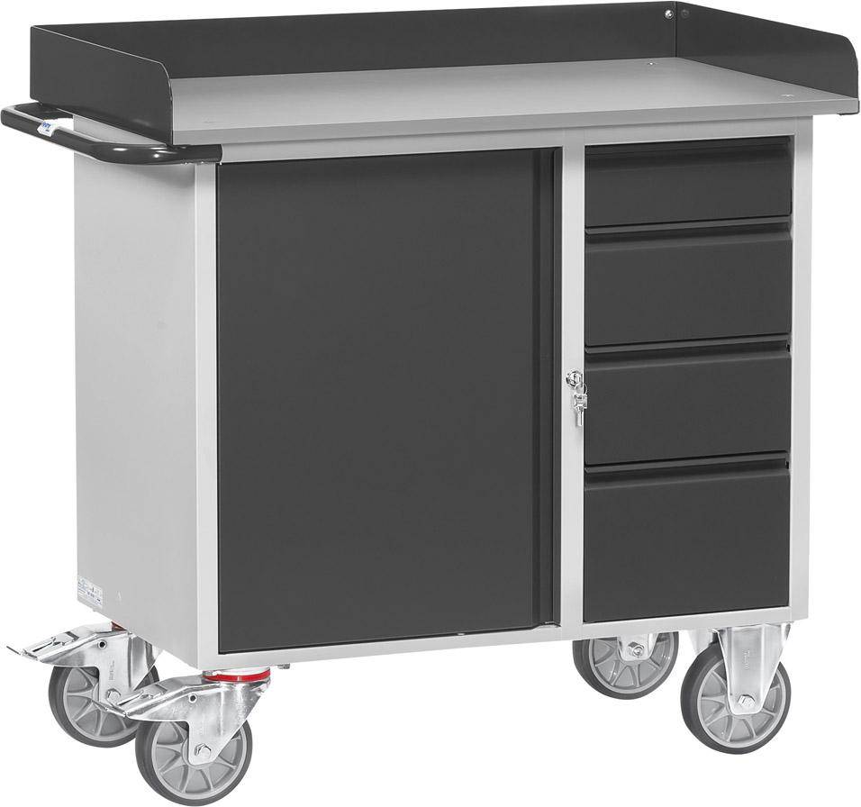 Produktbild Fetra Werkstattwagen Ladefläche 985 x 590 mm 4 Schubladen und 1 Schrank