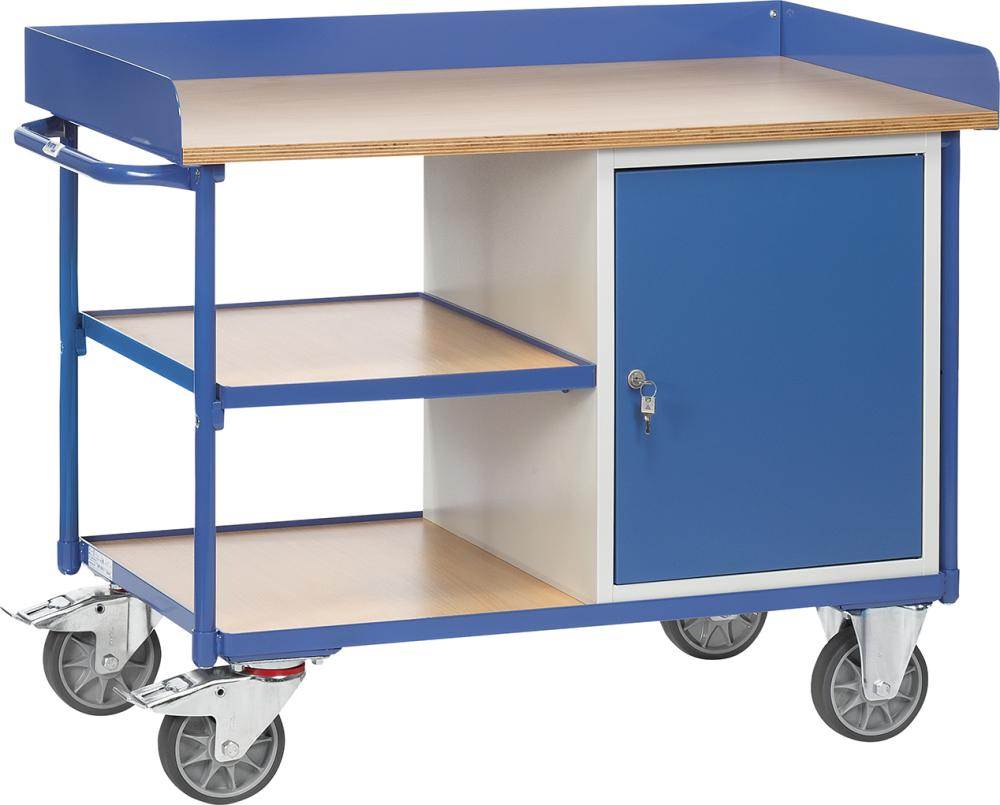 Produktbild Fetra Werkstattwagen Länge 1120mm Höhe 850mm 1 Zwischenboden 1 Stahlschrank