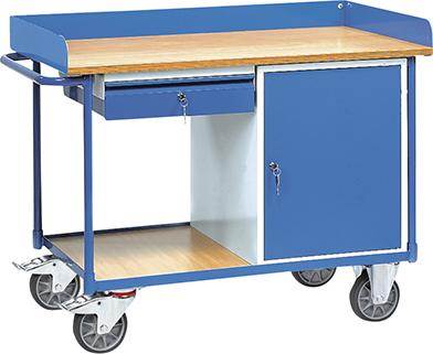 Produktbild Fetra Werkstattwagen Länge 1120mm Höhe 850mm 1 Schublade und Stahlschrank