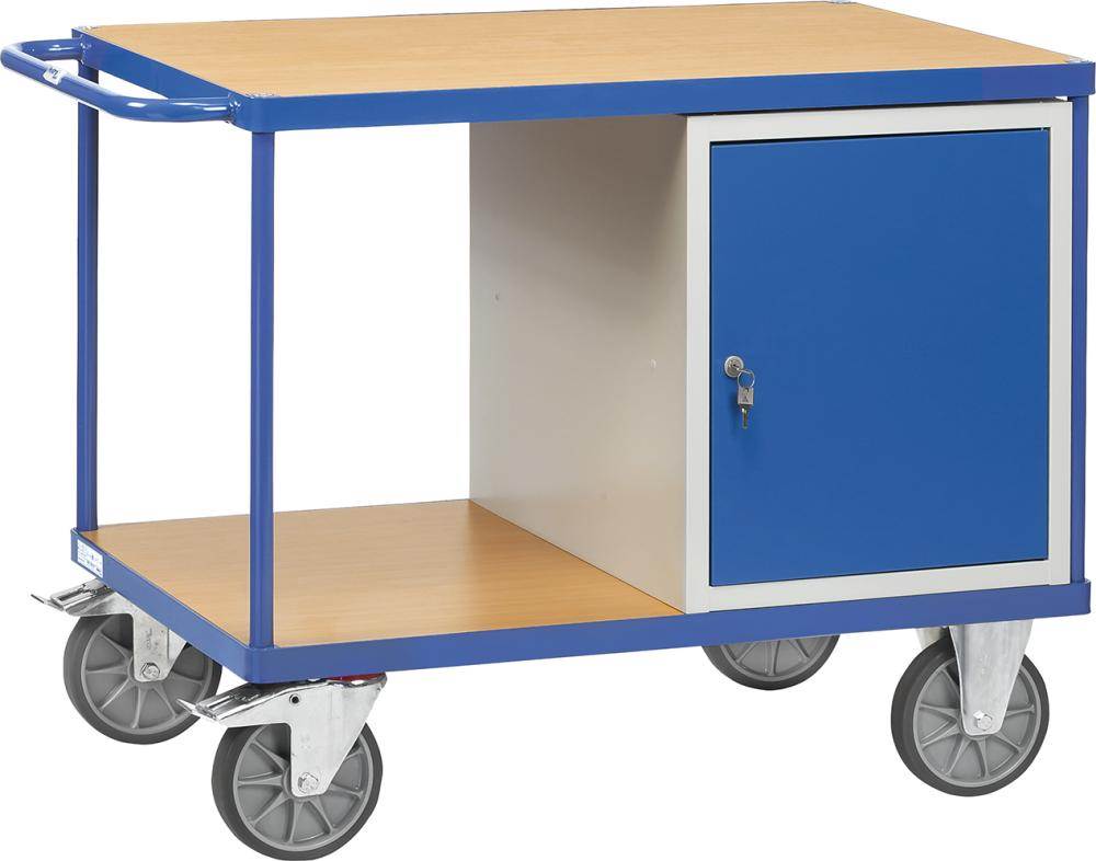Produktbild Fetra Werkstattwagen Tragkraft 600kg Ladefläche 1050x700mm 1 Tür 2 Böden