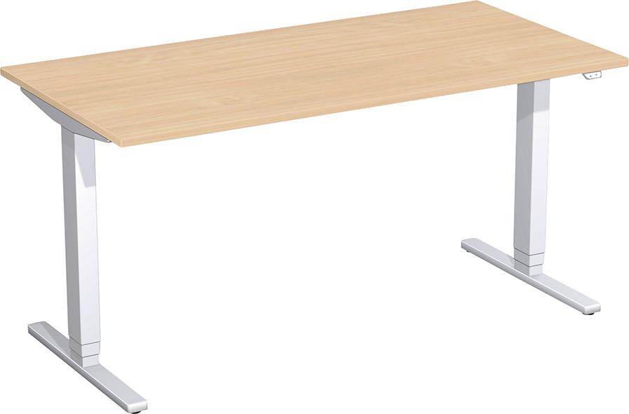 Produktbild Geramöbel Schreibtisch Flex höhenverstellbar 1600 x 800 x 650 bis 1250 mm Buche