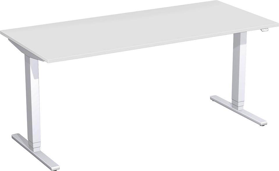 Produktbild Geramöbel Schreibtisch Flex höhenverstellbar 1800 x 800 x 650 bis 1250 mm Lichtgrau