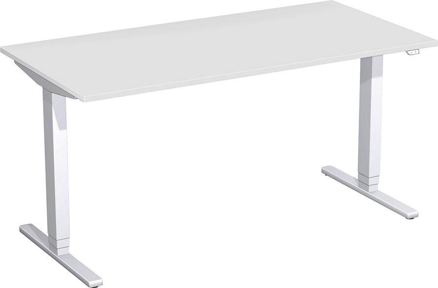 Produktbild Geramöbel Schreibtisch Flex höhenverstellbar 1600 x 800 x 650 bis 1250 mm Lichtgrau