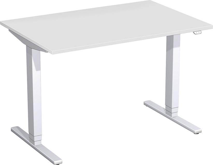 Produktbild Geramöbel Schreibtisch Flex höhenverstellbar 1200 x 800 x 650 bis 1250 mm Lichtgrau